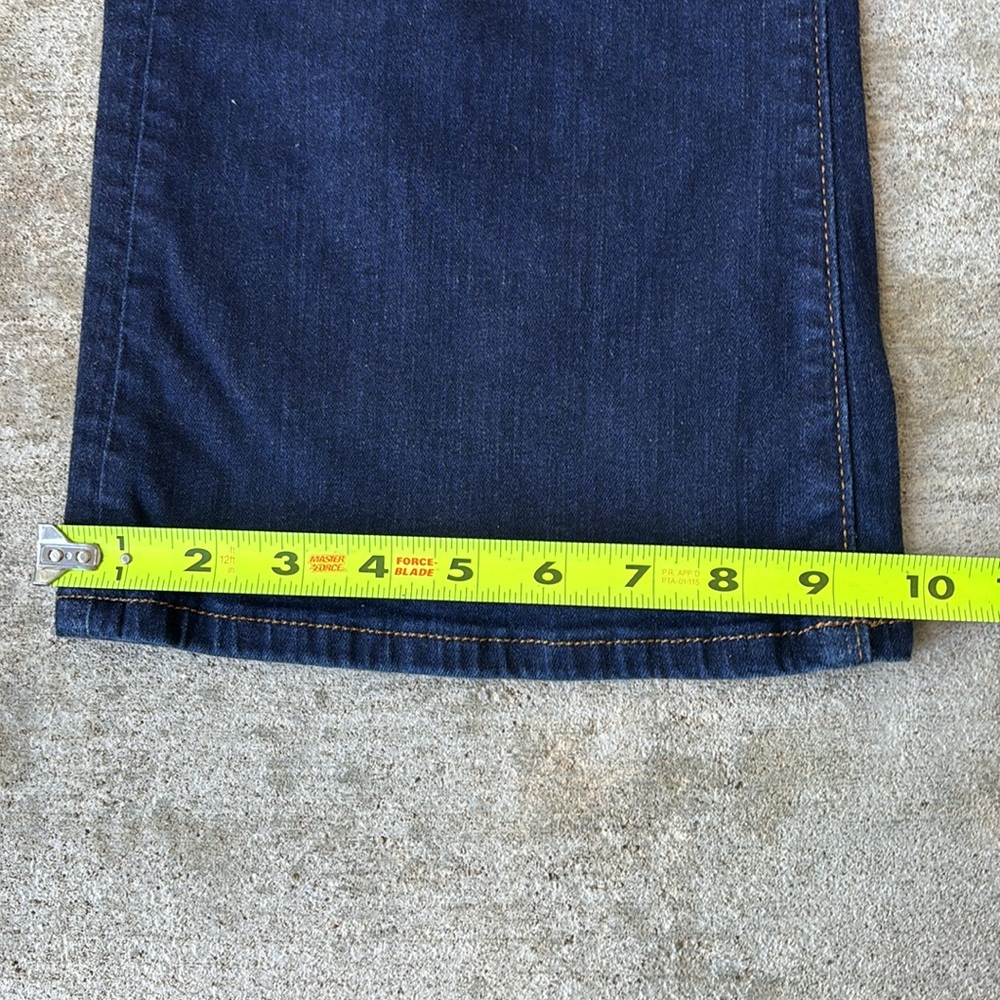 Ann Taylor Loft Dark Blue Slim Flare Jeans - Picture 5 of 15